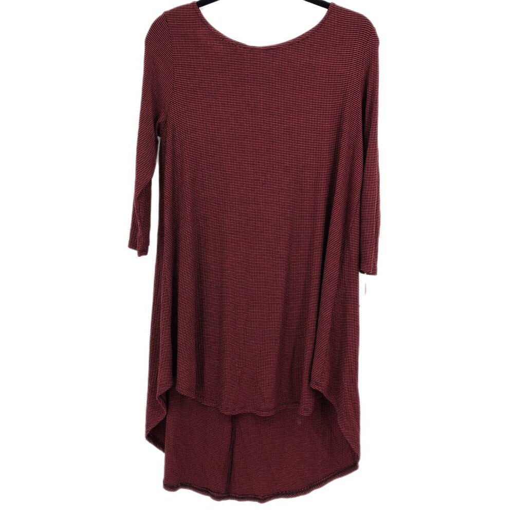 Love in Black and Red Striped Pullover Dress | Hi-Low Design
